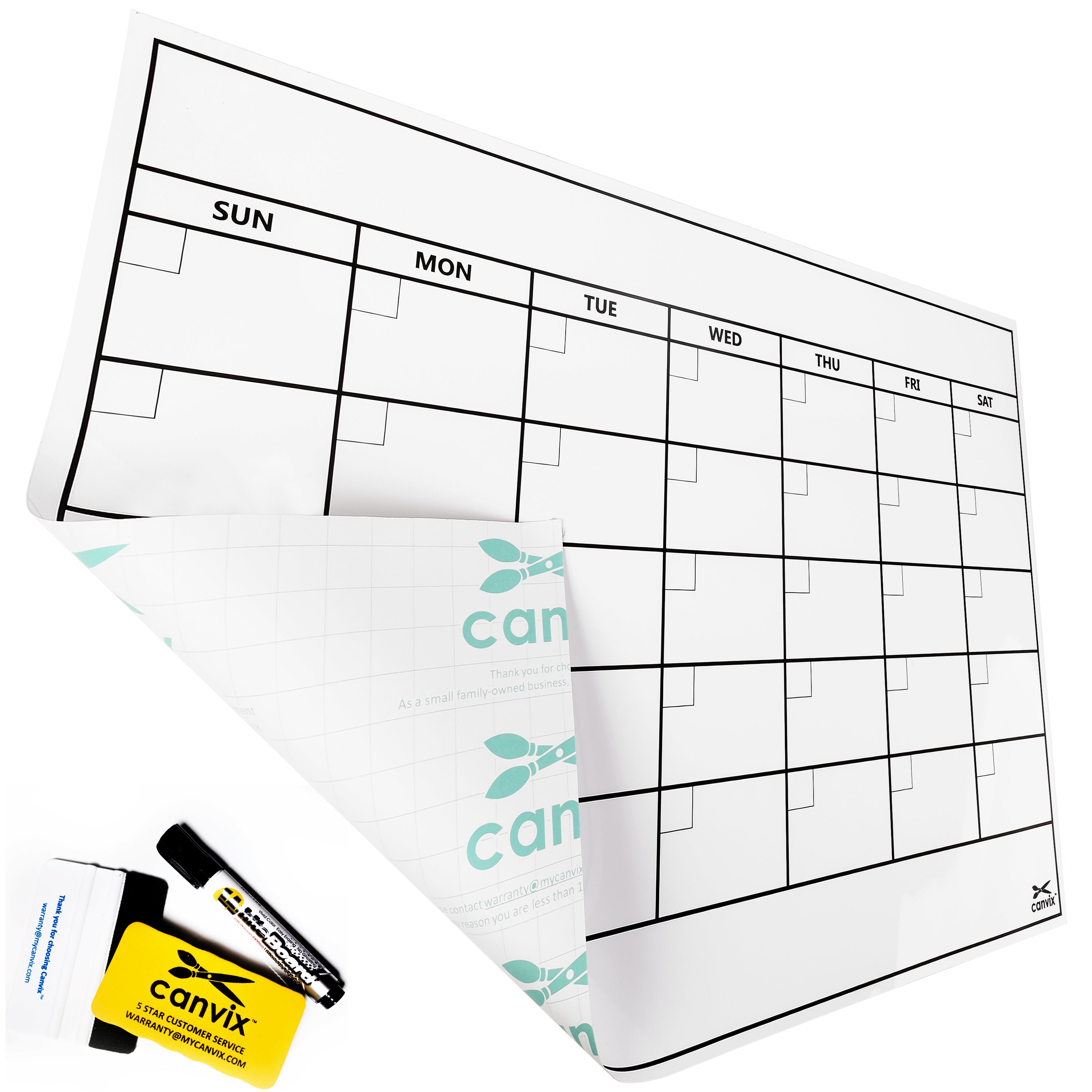 T&W SAME FILM White Board for Wall-Whiteboard-Dry Erase Stickers-2 Dry  Erase Markers Included-Adhesive Whiteboard for