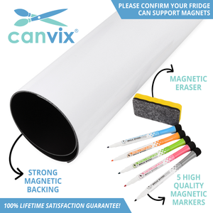 Canvix Dry Erase Magnetic Whiteboard for Refrigerator